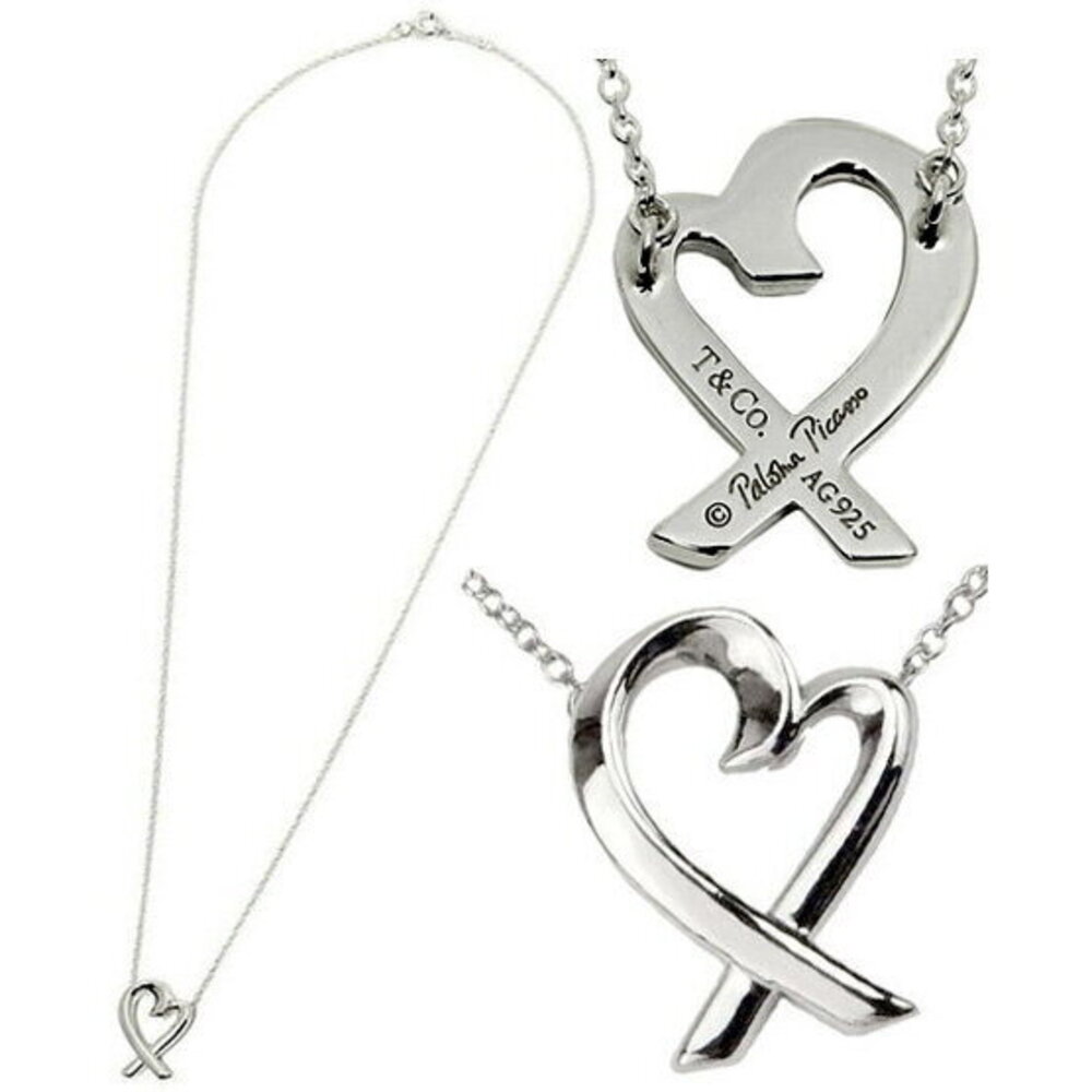 Tiffany Co Tco Paloma Picasso Loving Heart Loving Pendant Necklace Chain Loving